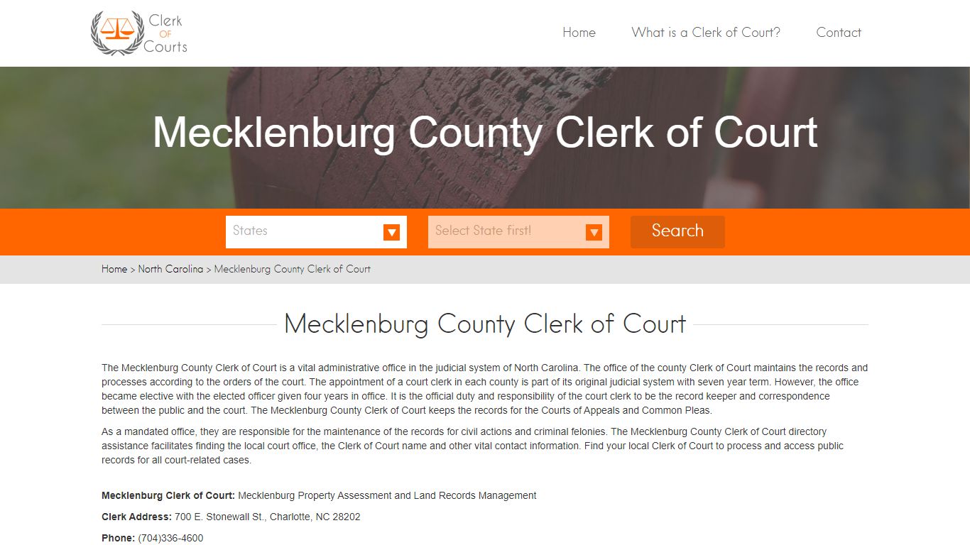 Mecklenburg County Clerk of Court