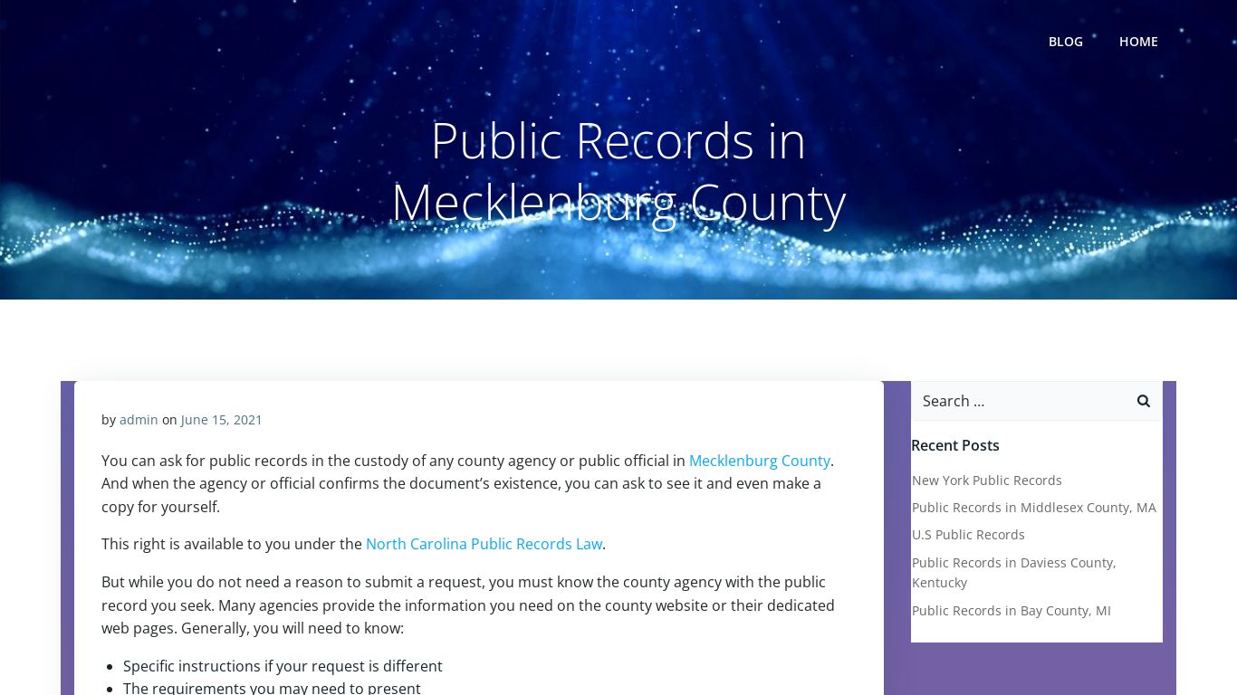 Public Records in Mecklenburg County | AllPublicRecords.org