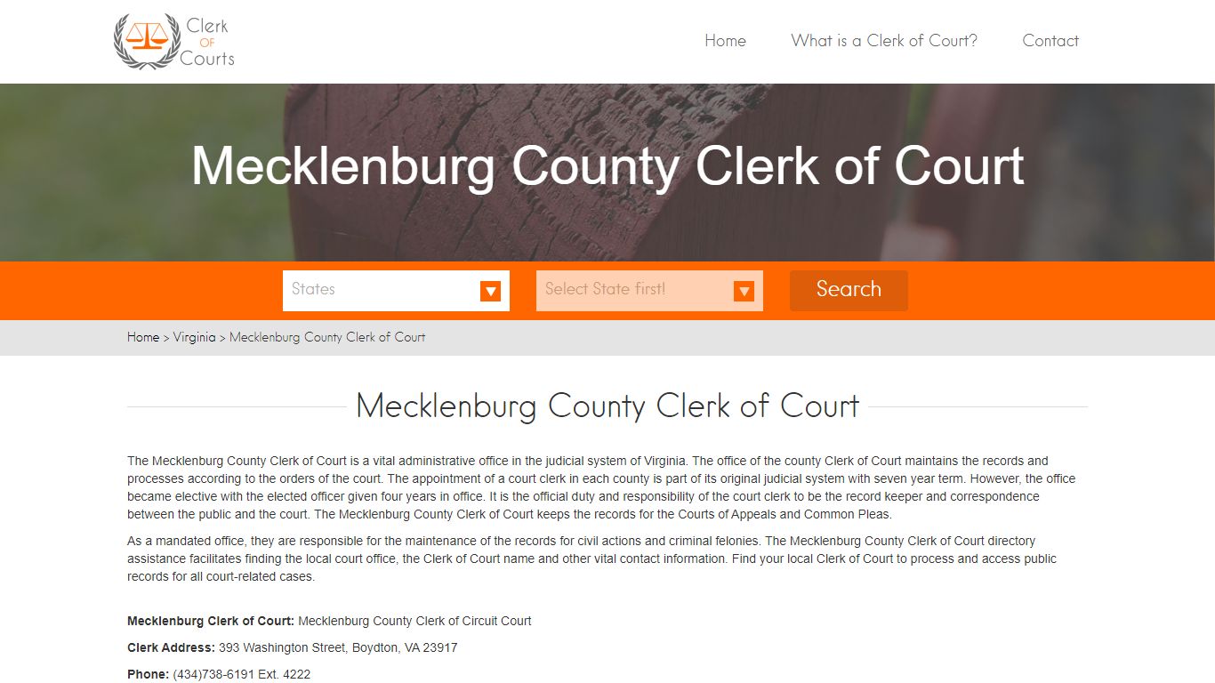 Mecklenburg County Clerk of Court